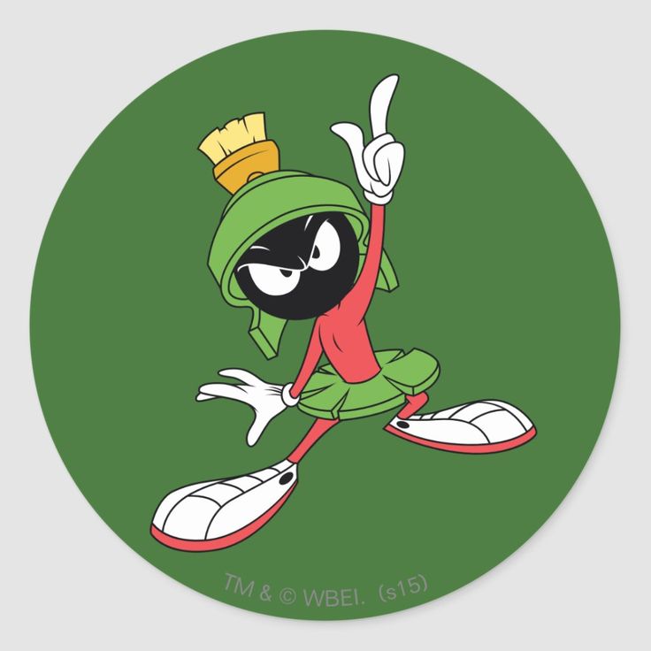 marvin the martian cartoon character sticker