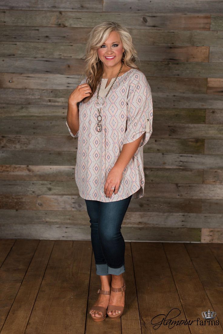 Curvy| Sweet Spirit Top - Natural #womensfashionover40curvy Modest Plus Size Fashion, Short Plus Size Fashion, 40 Fashion Women, Womens Outfit, 50 Plus, Fashion For Women Over 40, Over 50 Womens Fashion, Plus Size Fashion For Women, Summer Fashion Trends