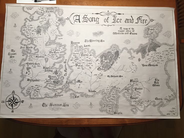 A Song of Ice and Fire: My map drawing of the major cities of Westeros ...