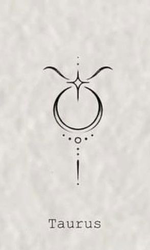 the zodiac sign taurus is shown in black and white