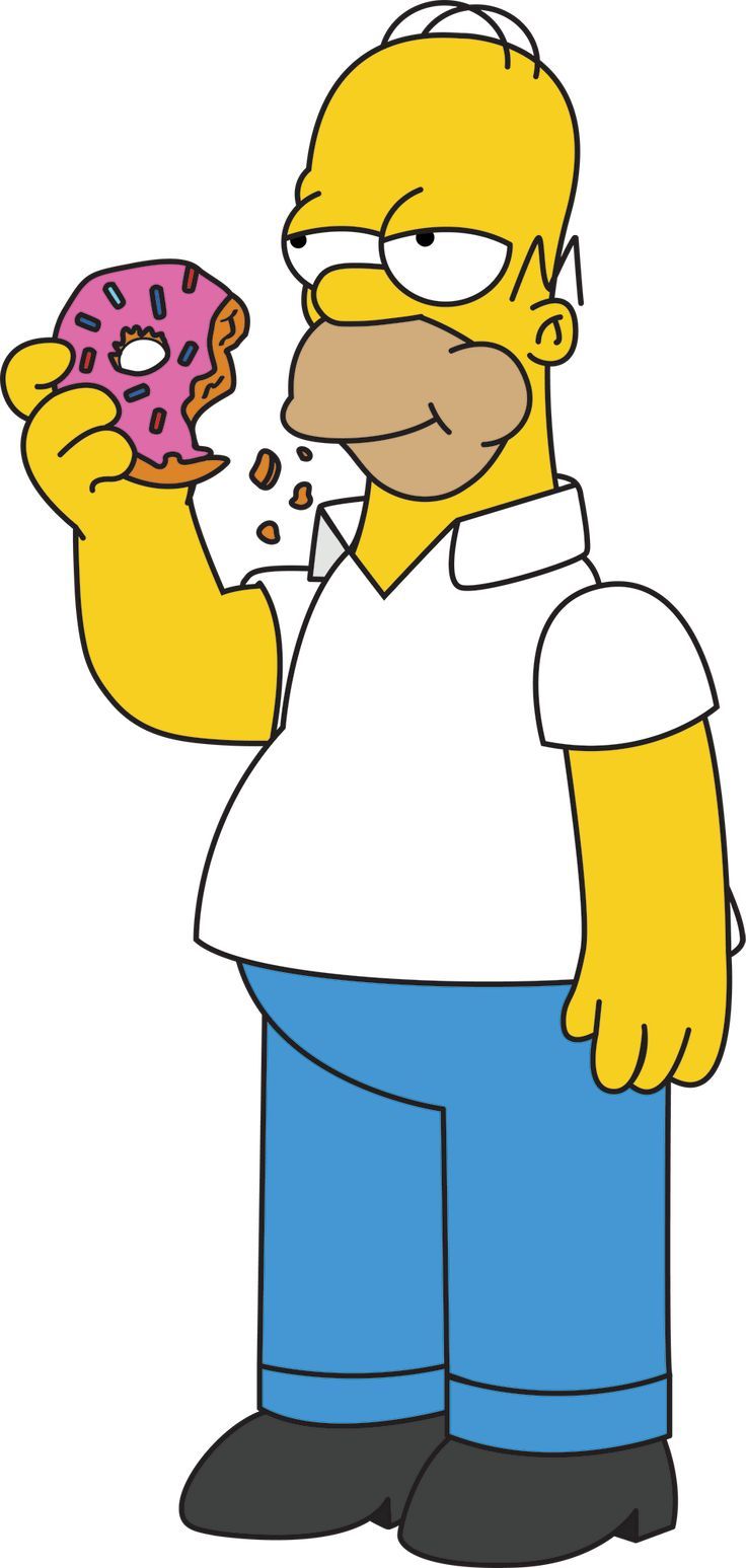 the simpsons eating a donut