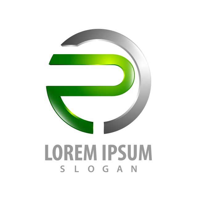 3d Bulatan Huruf P Logo Konsep Bentuk Simbol Grafik Template Huruf Template Gambar 3d