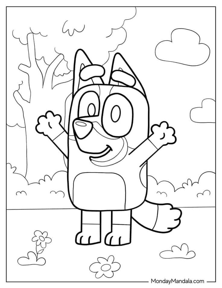 36 Bluey Coloring Pages (Free PDF Printables) | Coloring pages, Free ...