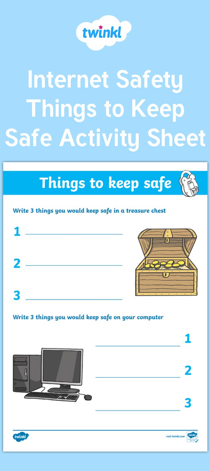 Internet Safety Worksheet For Kids