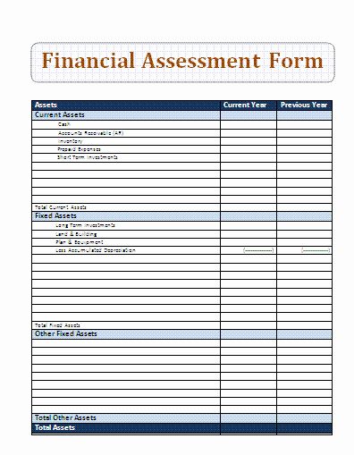 the financial statement form is shown in this image