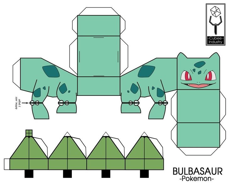 an origami pokemon paper toy is shown