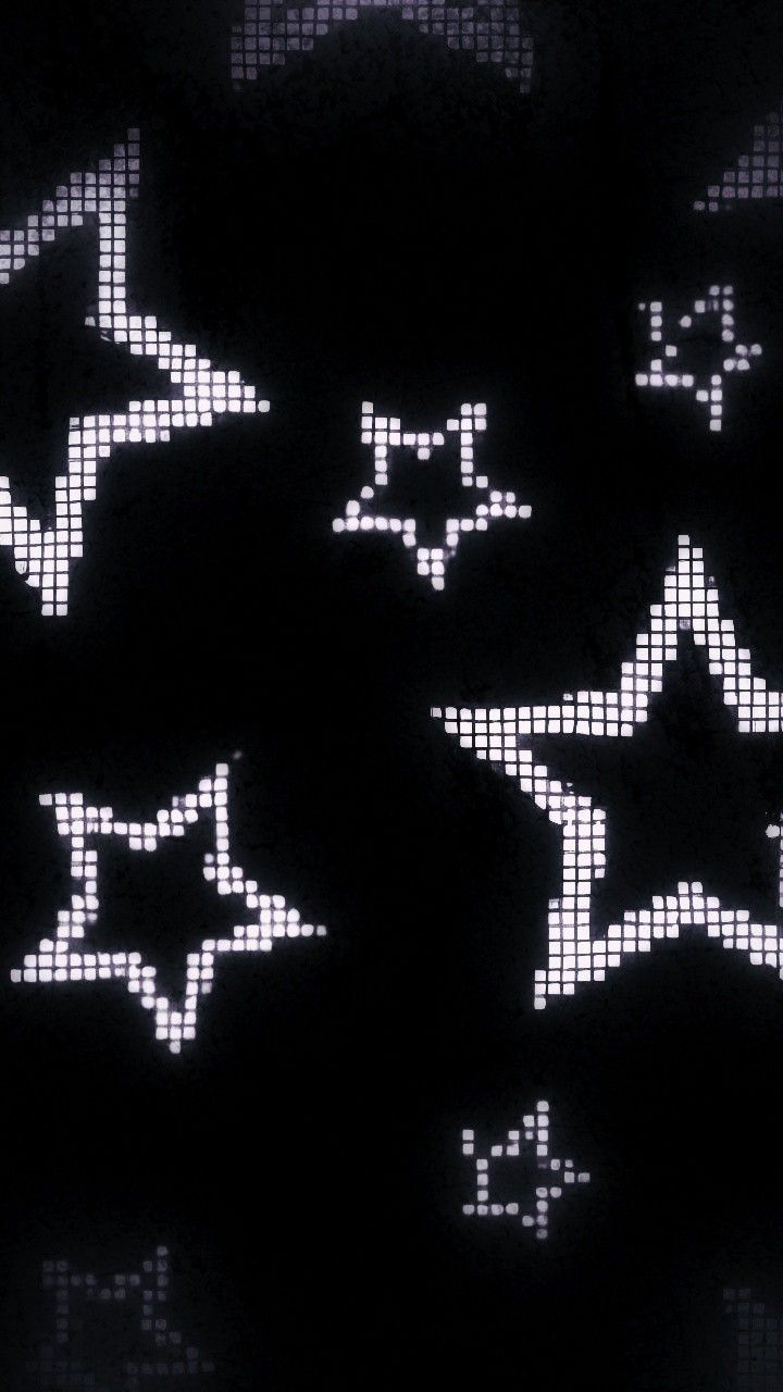 some white stars on a black background