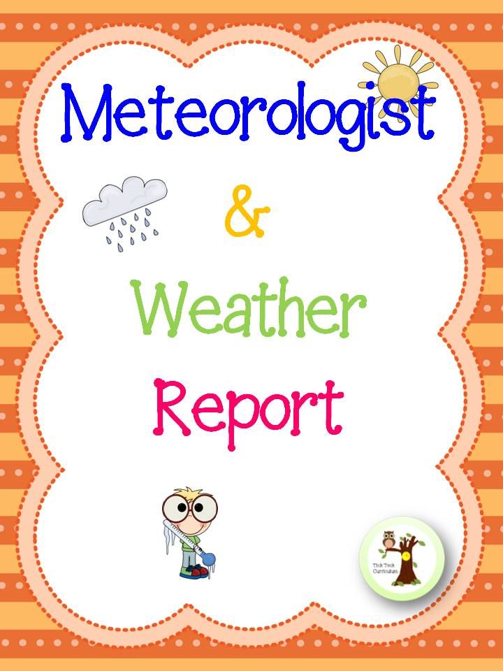 an orange and white book cover with the words meterologist and weather report