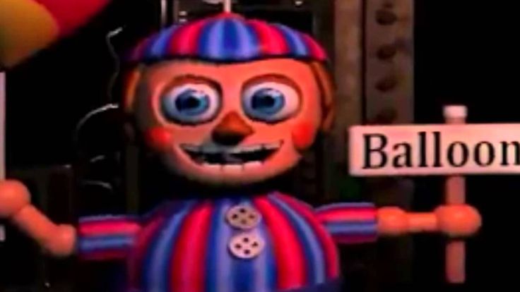 an animated clown holding a sign that says balloon