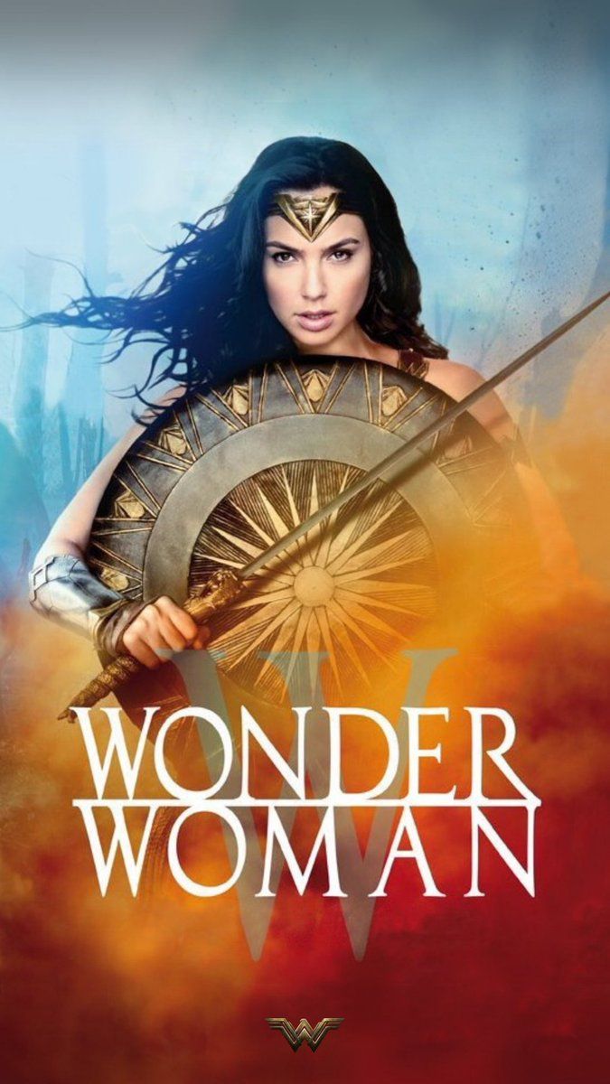 the poster for wonder woman is shown