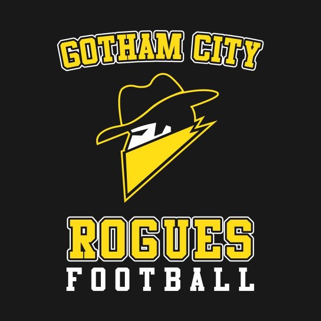 a black and yellow football logo with the words,'gotham city rodeos football '