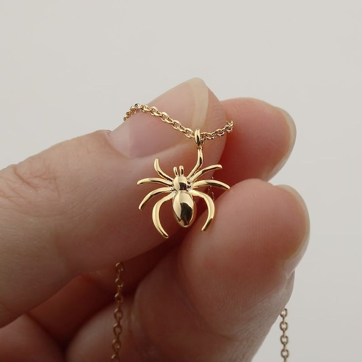 Shiny Gold Spider Necklace, Good Luck Jewelry, Gift Idea for Women, Birthday Gift Necklace, Gold Bug Jewelry - Etsy Novelty Necklaces For Valentine's Day Gift, Gold Jewelry With Lobster Clasp For Birthday, Personalized Novelty Pendant Jewelry, Gold Novelty Charm Necklaces For Gifts, Novelty Charm Necklaces For Gifts, Gold Novelty Charm Necklace For Gifts, Novelty Pendant Charm Necklace For Gift, Novelty Pendant Charm Necklace As Gift, Novelty Pendant Charm Necklace Gift