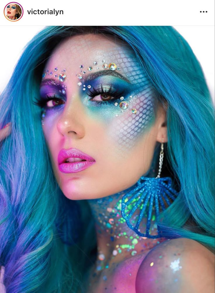 @victorialyn Makeup Art, Eye Makeup, Hair Makeup, Makeup Tips, Mermaid ...