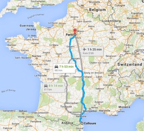 a map showing the location of france and where you can find it on google maps