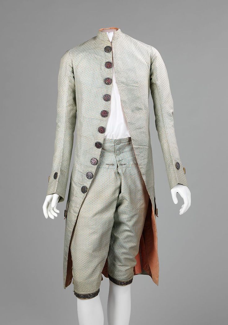 Suit | French | The Met 18th Century Mens Fashion, Regency England, 1700 Fashion, Beast Costume, 18th Century Dress, Rococo Fashion, 18th Century Costume, Historic Fashion, 18th Century Clothing