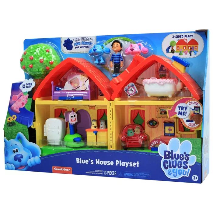 blue's house playset in the box for play with its family and friends