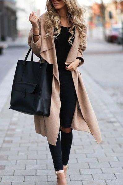 Casual Long Sweater Coat For Cold Weather, Casual Long Sweater Coat, Chic Sweater Coat For Fall Day Out, Chic Sweater Coat For Fall, Chic Fall Sweater Coat For Day Out, Trendy Sweater Coat With Pockets For Cold Weather, Casual Longline Cardigan With Pockets, Casual Long Cardigan With Pockets, Trendy Long Outerwear With Pockets