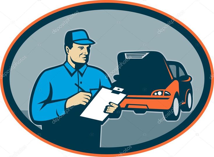 Automobile car repair mechanic with clipboard Royalty Free Stock Images ...