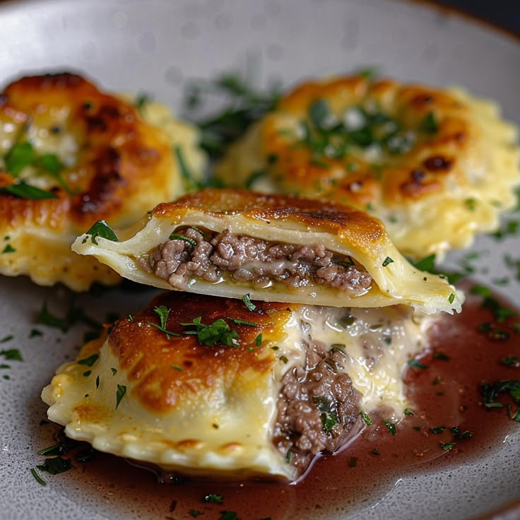 some food is sitting on a plate with sauce and parmesan cheeses in the middle