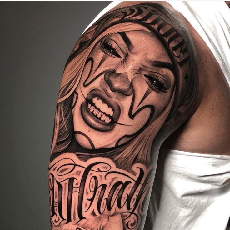 Pin on Arte afro | Chicano style tattoo, Chicano tattoos, Portrait tattoo