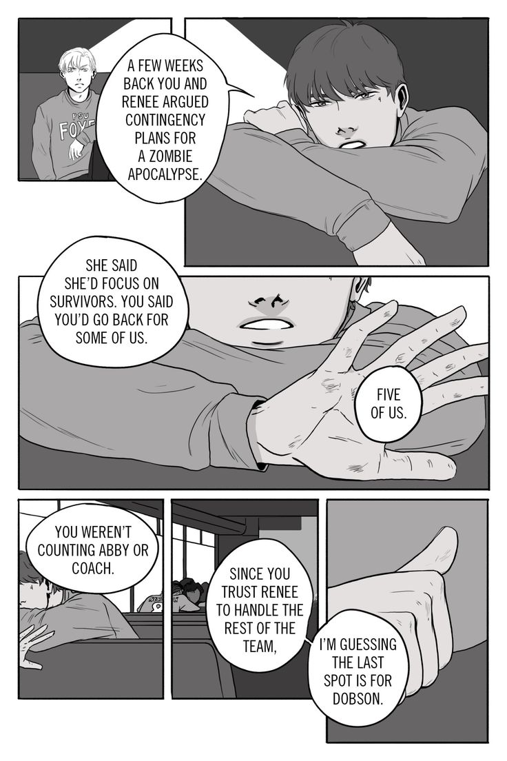 a comic strip with an image of a man holding his hand up to the camera