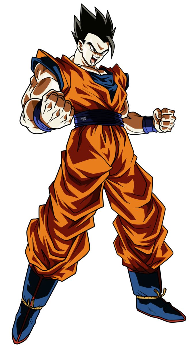 a drawing of gohan from dragon ball zoroe, with his arms outstretched