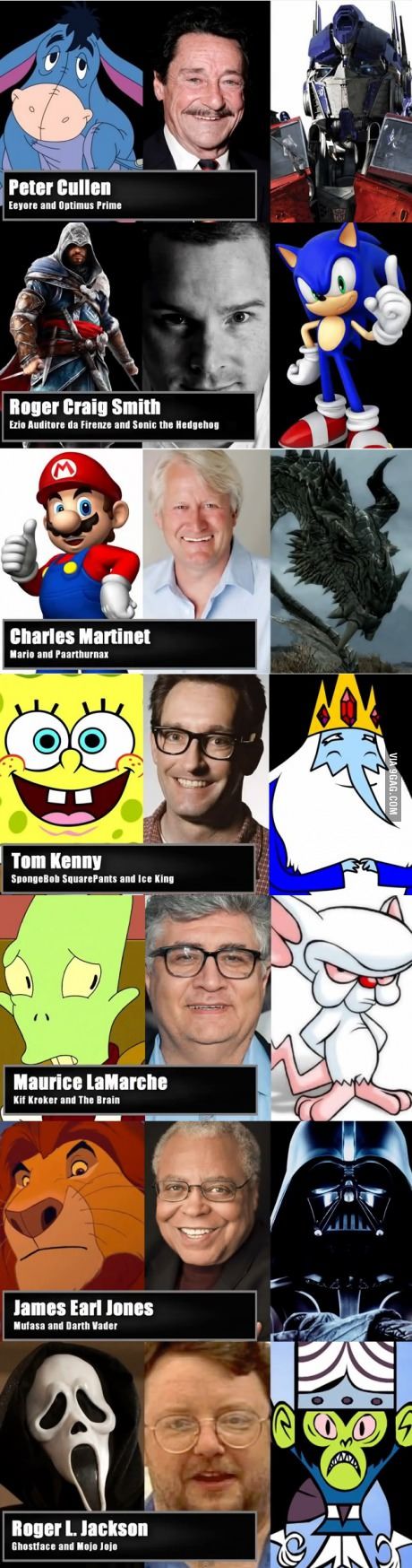 the many faces of cartoon characters