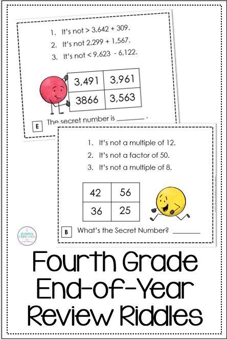 Math Riddles For 4th Graders