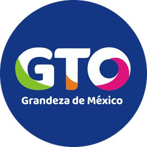 a blue circle with the words gto written in spanish