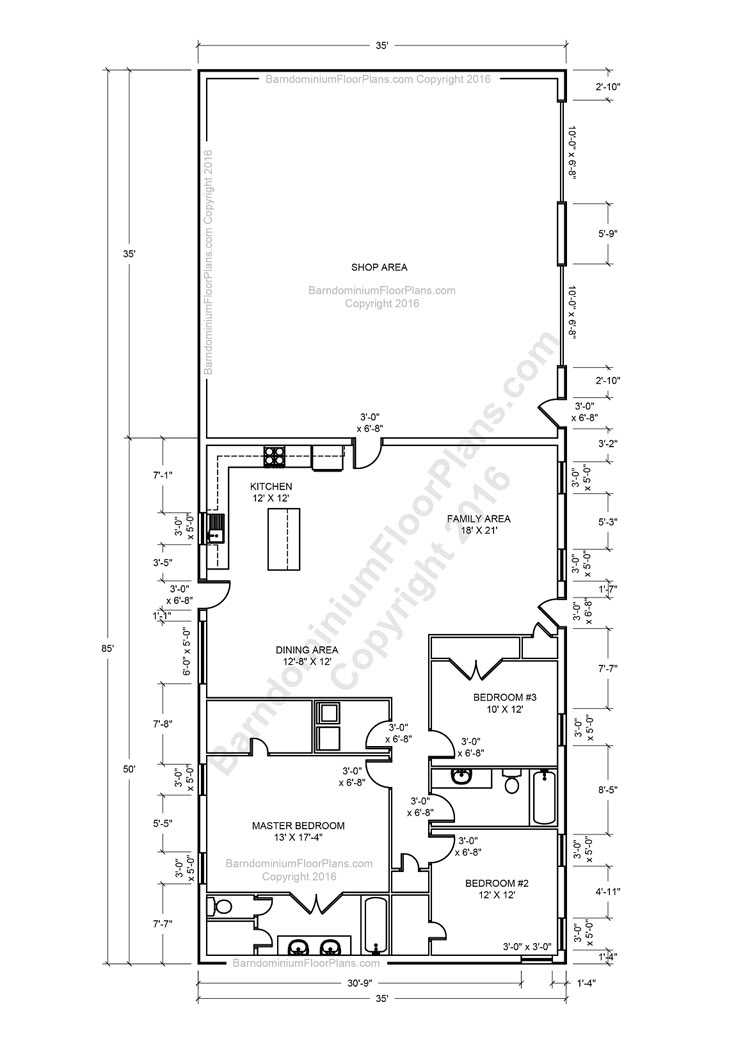 the floor plan for a house that is currently under construction, with measurements on it