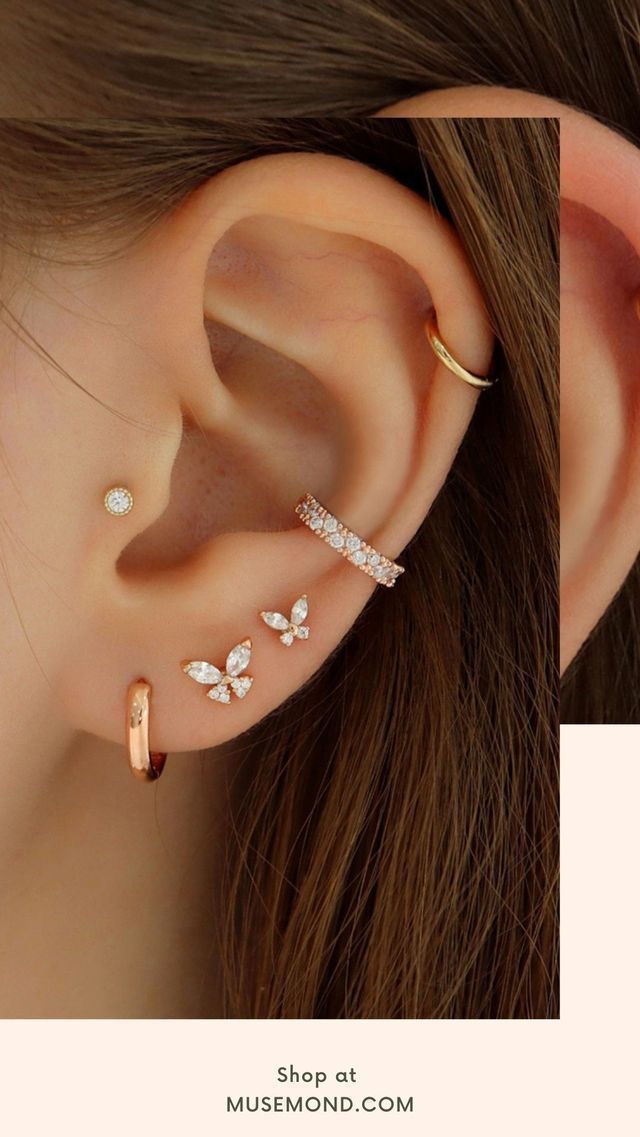 Minimalist Ear Piercings, Unique Ear Piercings, Ear Piercings Chart ...