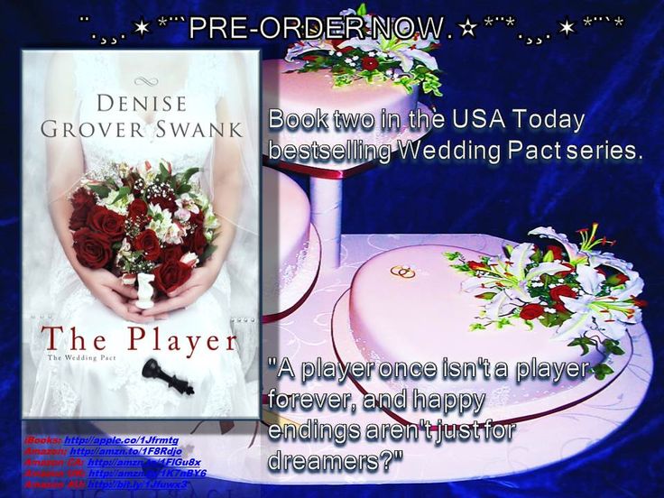 a book cover for the player by denise grover swank and two cakes with flowers on them