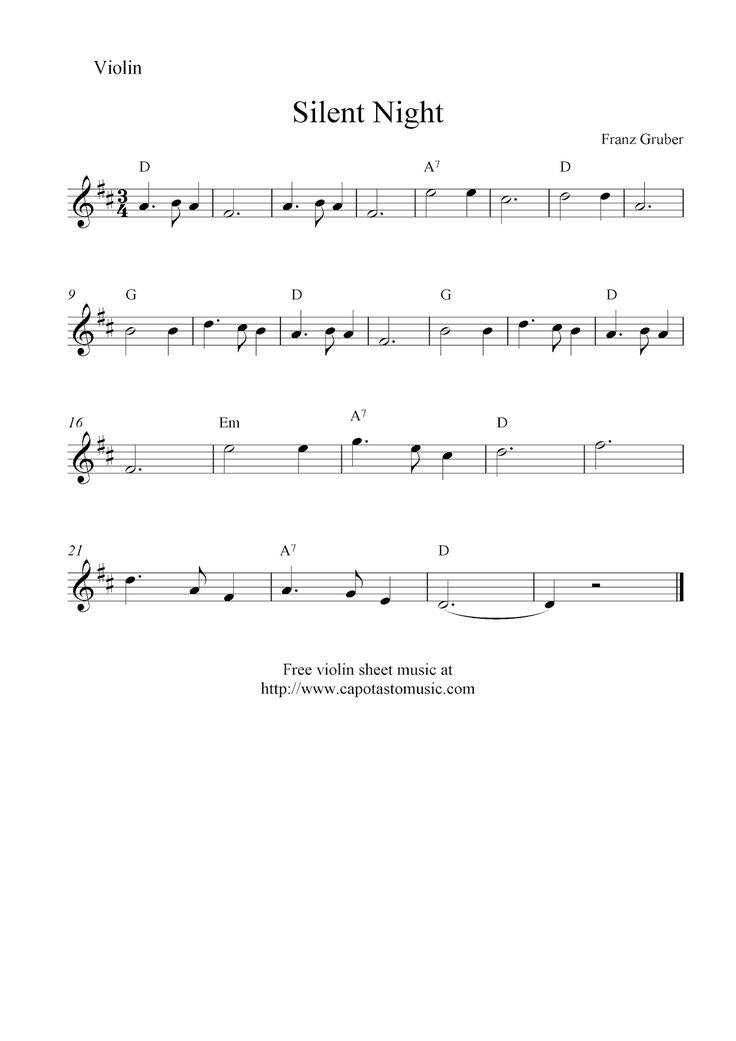 sheet music with the words silent night on it