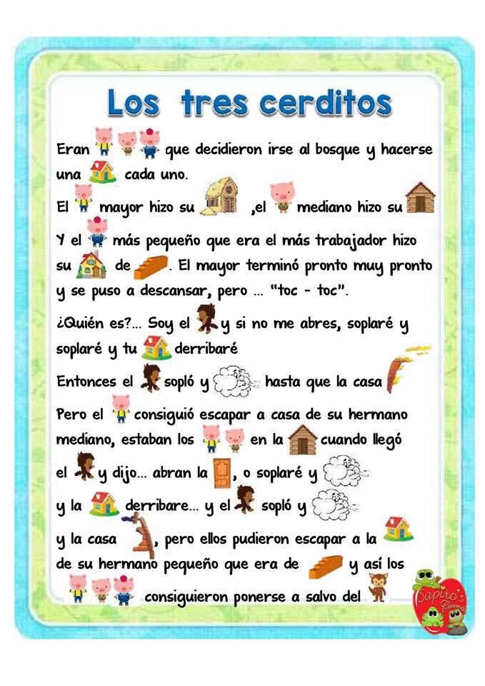 a spanish poster with the words los tress cerdios written in different languages