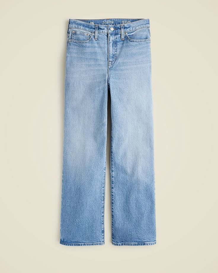 High-rise slim wide jean in 1996 semi-stretch Internship Outfit, Suit Guide, Realistic Fashion, Capsule Wardrobe Casual, Full Length Jeans, Cold Weather Fashion, J Crew Men, Mens Chinos, Wide Jeans