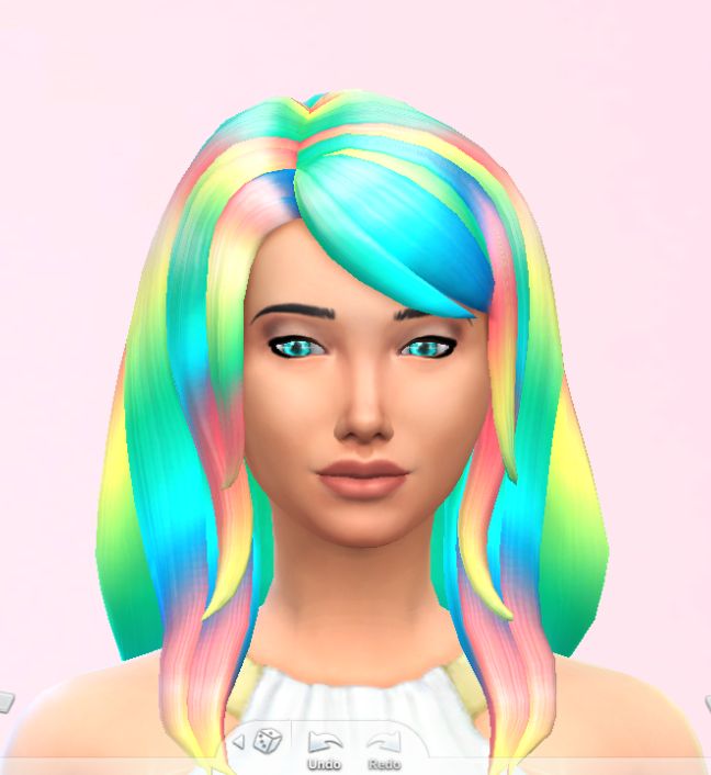 ♡Star's Sugary Pixels♡ Rainbow Hair Sims 4 Cas, The Sims, Sims 3, Sims ...