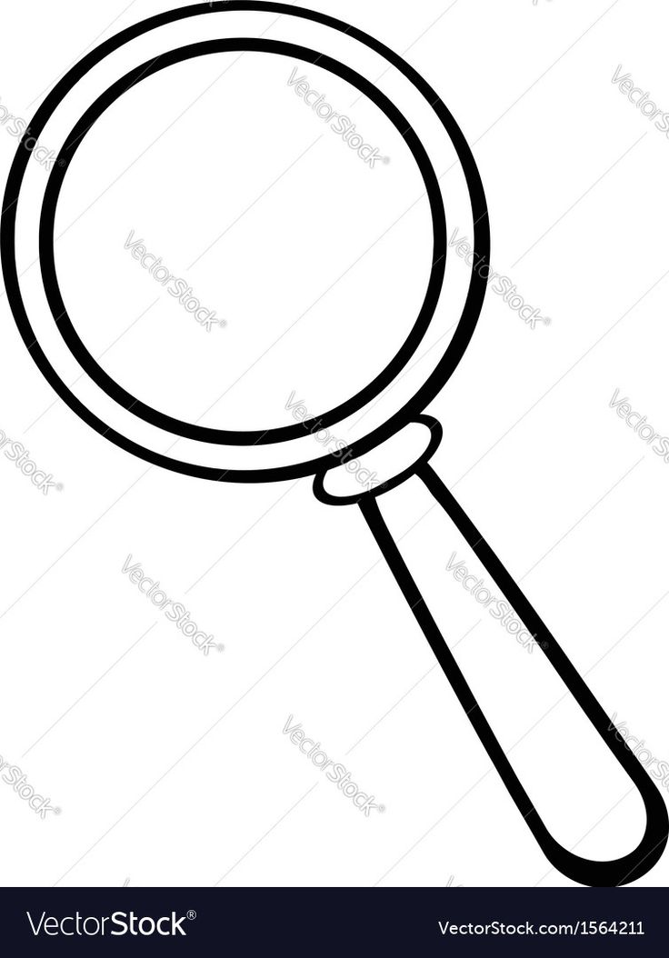 a magnifying glass on a white background