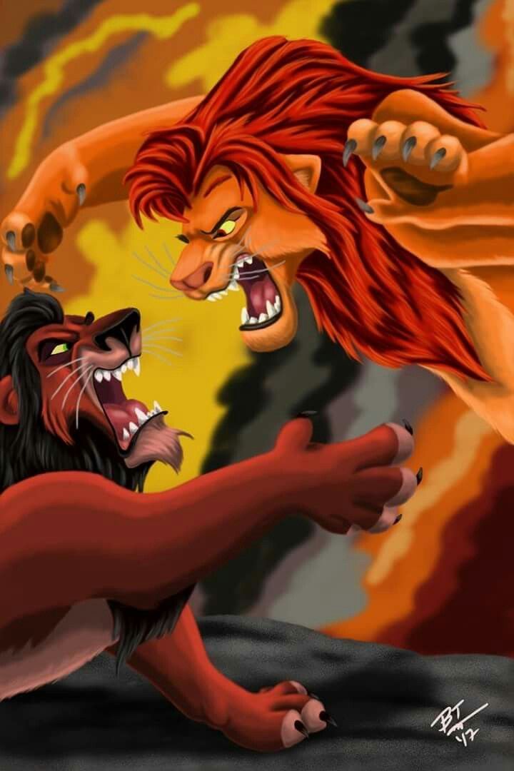 Lion King Mufasa And Scar Fight