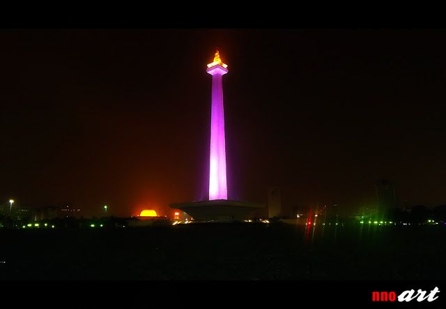 Foto Tugu Monas Di Malam Hari Jakarta Filters