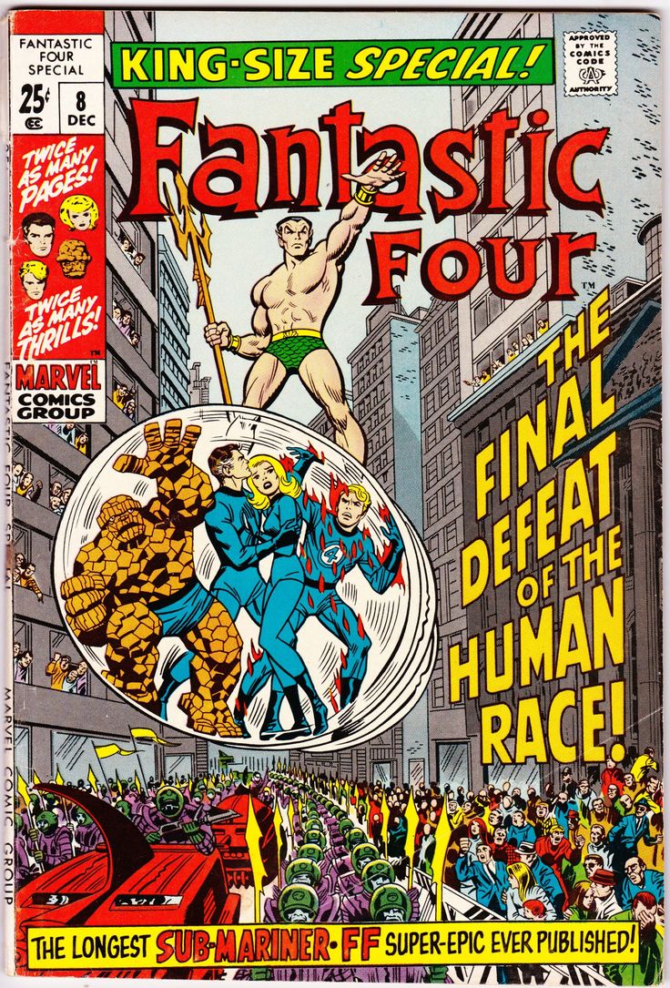 an old comic book cover for fantastic four