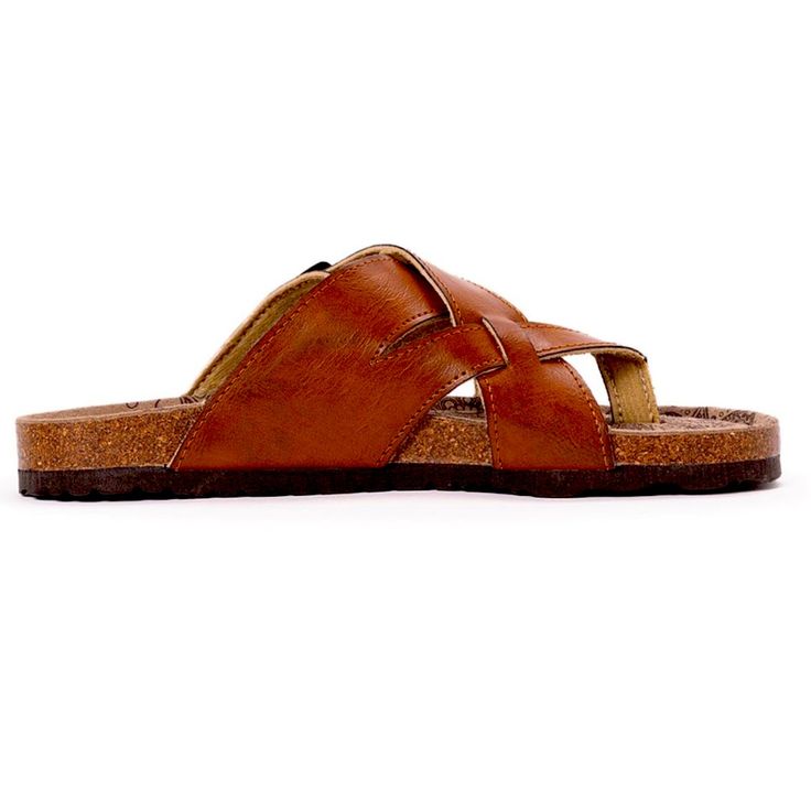 Brand New! Bought And Never Wore. Very Comfy. Size 6. Brown Open Toe Beach Slippers, Casual Brown Slippers For Beach, Casual Brown Beach Slippers, Brown Summer Footbed Sandals With Cork-bed Midsoles, Brown Closed Toe Footbed Sandals For Vacation, Brown Round Toe Footbed Sandals For Beach, Comfortable Flat Brown Sandals, Brown Slide Flip Flops Casual Style, Casual Brown Open Toe Sandals