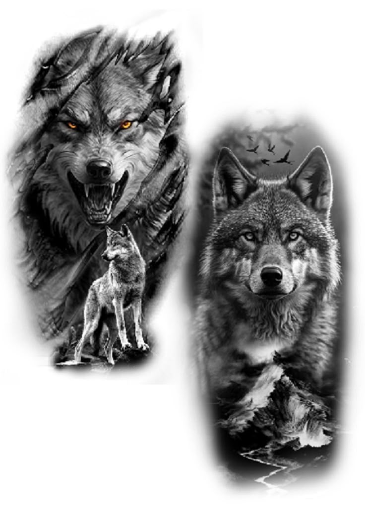 Wolf Tattoo Sleeve for Men