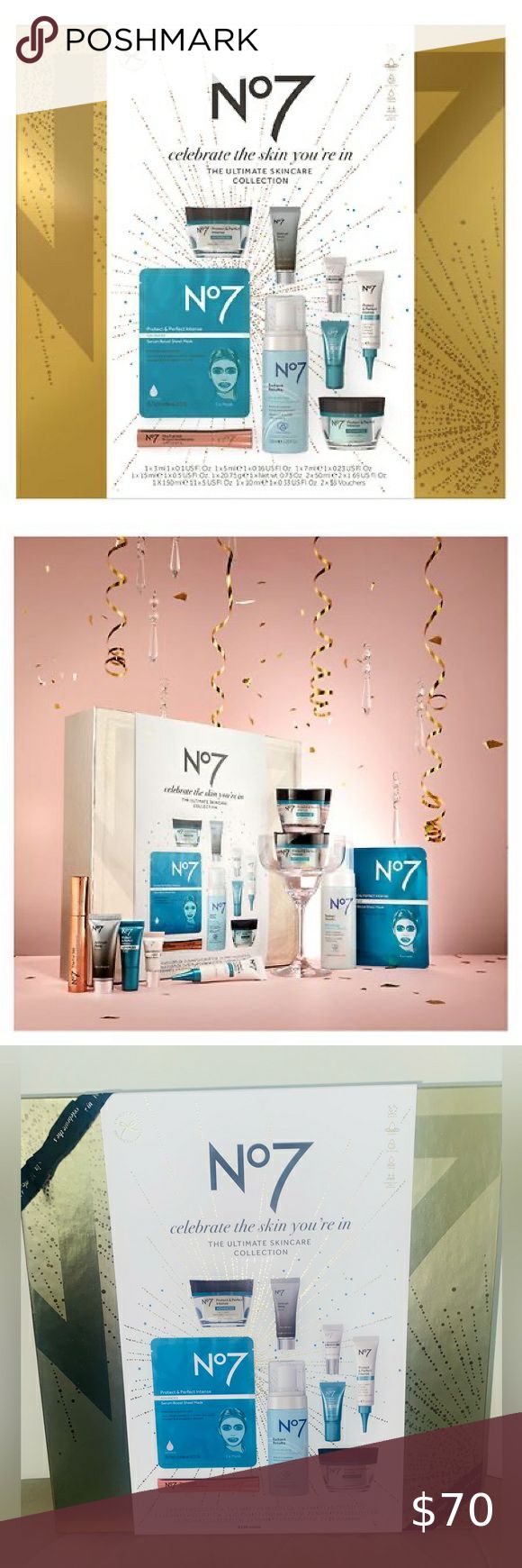 No7 Skincare Stars Gift Set box No7 Skincare, Uk Night, Mascara Primer, Skincare Collection, Skincare Inspiration, About Skincare, Cream Serum, Foaming Cleanser, Skincare Gift Set