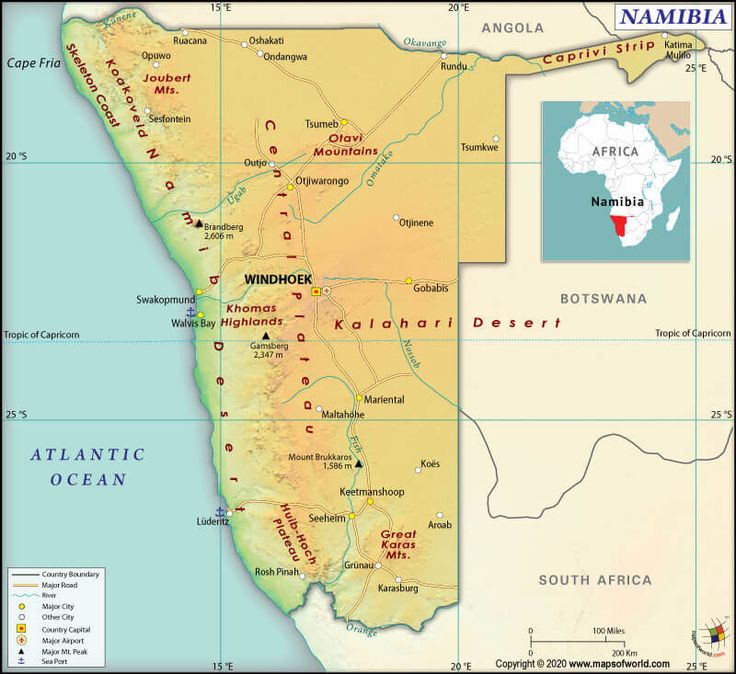 What are the Key Facts of Namibia? | Geography, Namibia, Map