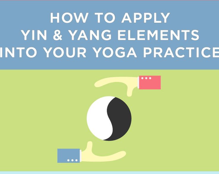 the words how to apply yin & yang elements into your yoga practice on a green background