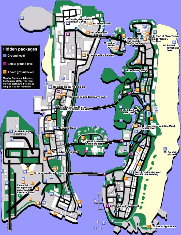 GTA Vice City: GTA Vice City Map | Gta, Grand theft auto series, Map