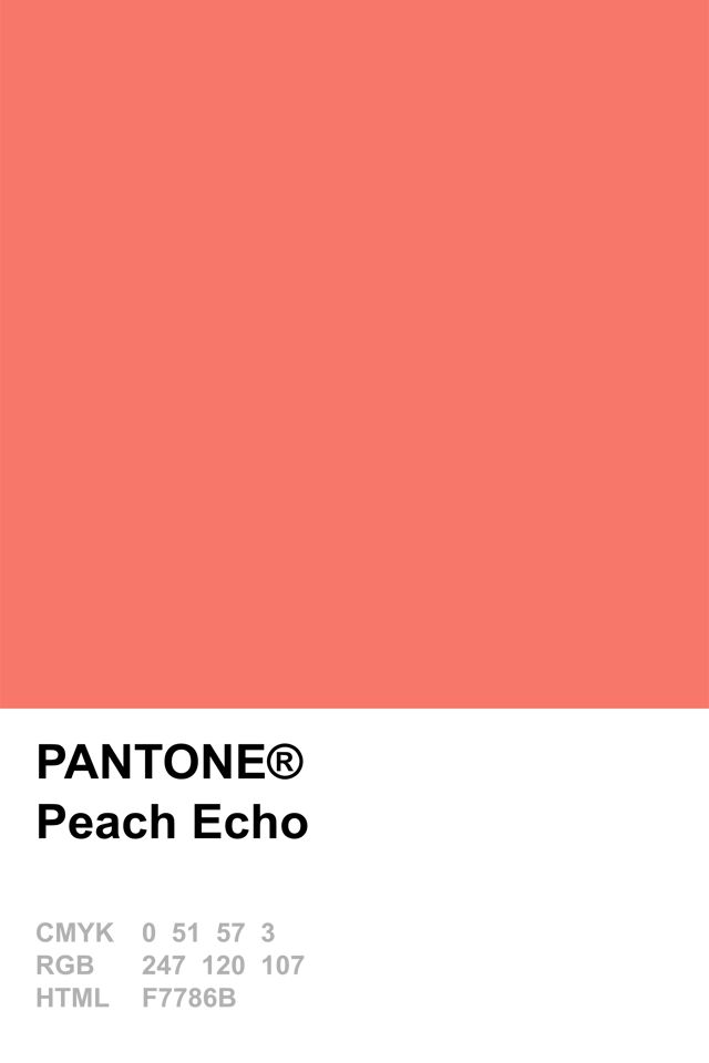 Pantone 2016 Peach Echo | Pantone colour palettes, Pantone red, Pantone ...