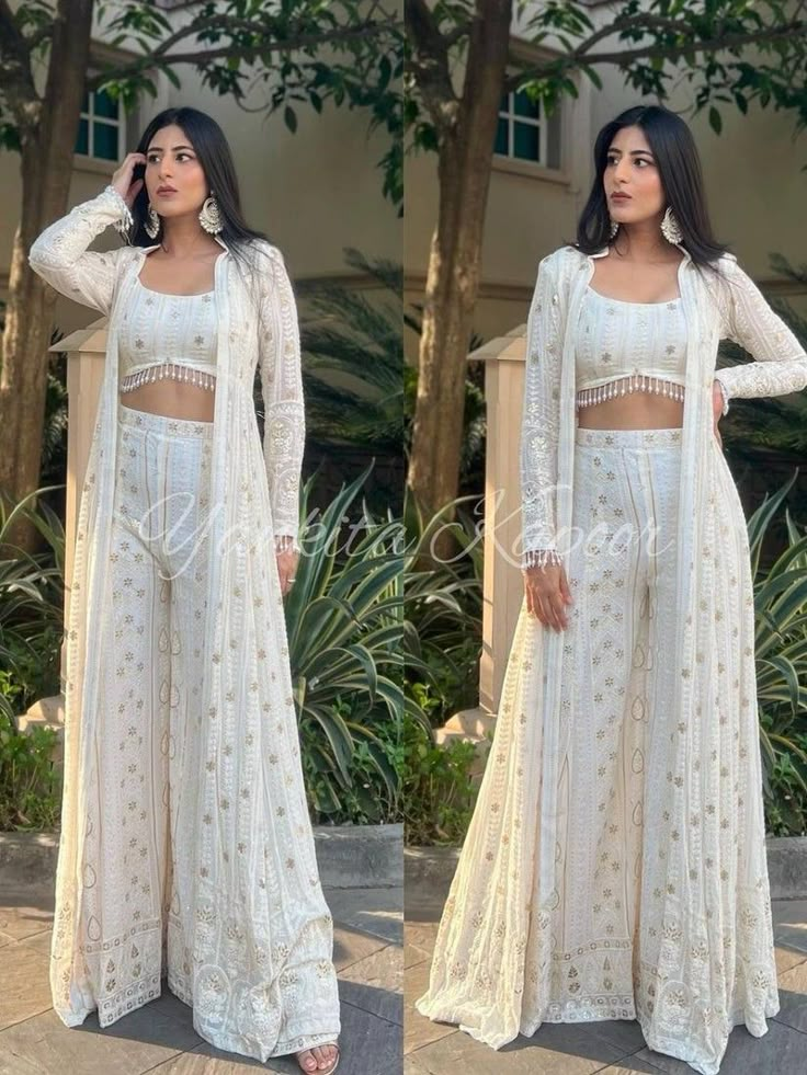 White Skirt Crop Top Outfit, One Piece For Wedding Indian, Short Koti Dress Design, Skirt Plazo Design, Indian Skirt And Top Outfits, Cotton Skirt And Top Indian, Party Wear Skirt And Top Indian, Long Skirt And Top Indian, Skirt Top Indian Outfit