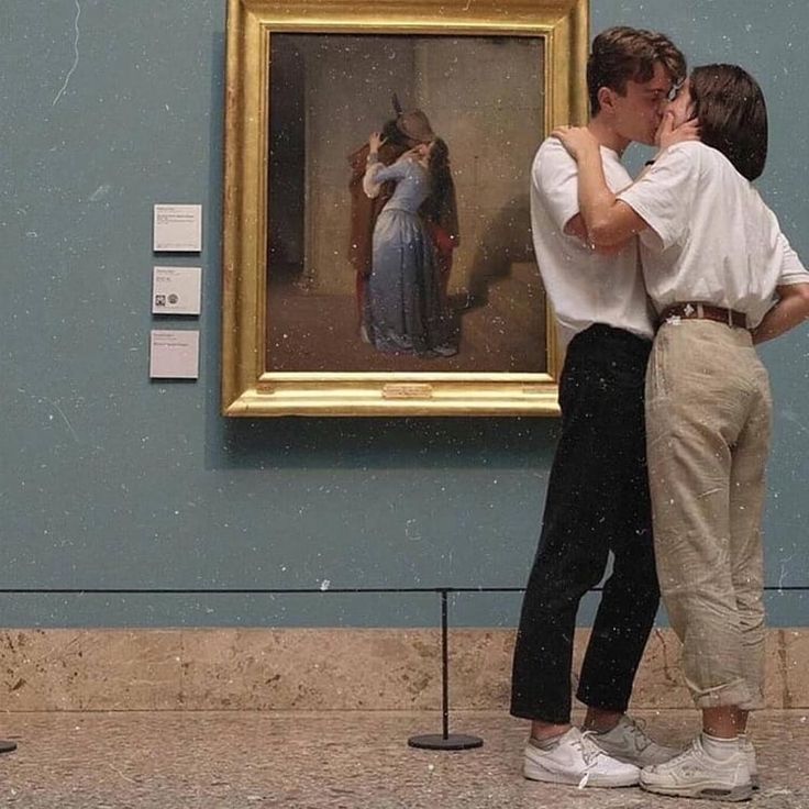 love aesthetic art grunge couple painting vintage tumblr kiss