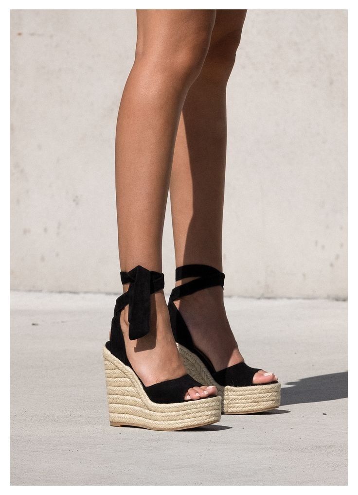 Summer Dress Shoes, Summer Dresses Shoes, Hak Tinggi, Womens Espadrilles Wedges, Dr Shoes, Cute Shoes Heels, Shoes Heels Classy, Lace Up Espadrilles, Wedges Sandals